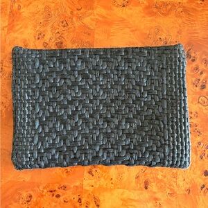 Woven Black Clutch